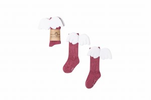 Mama's Feet Angel Knee Highs - Raspberry 