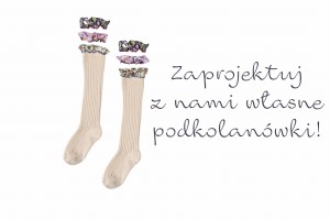 Kremowe Podkolanówki z Falbanką dla Dziewczynki Zaczarowany Ogród Mama's Feet