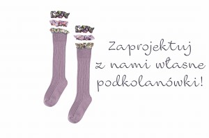 Wrzosowe Podkolanówki z Falbanką dla Dziewczynki Zaczarowany Ogród Mama's Feet