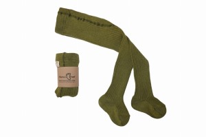 Prążkowane Rajstopy Dziecięce Khaki Cool Kids- Mama's Feet