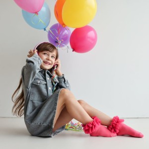 Skarpetki Tiulowe dla Dziewczynki Fuksja Tutu Mama's Feet
