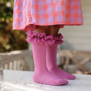 Tiulowe Podkolanówki dla Dziewczynki Wrzosowy Róż Tutu Mama's Feet 