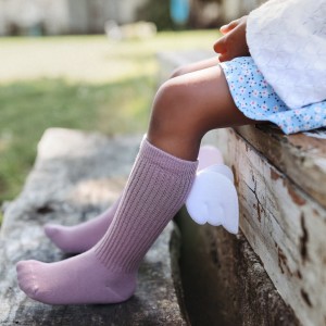 Wrzosowe Podkolanówki Dziecięce Aniołek Mama's Feet