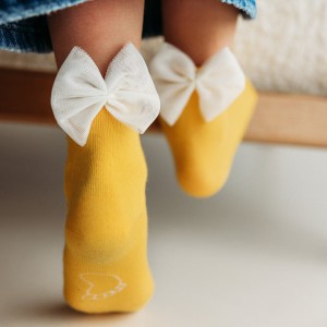 Żółte Skarpetki dla Dziewczynki Flora - Nagietek Mama's Feet
