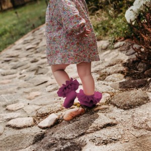 Skarpetki Tiulowe dla Dziewczynki Wrzosowy Róż Tutu Mama's Feet