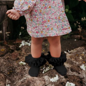 Czarne Skarpetki Tiulowe dla Dziewczynki Tutu Mama's Feet 