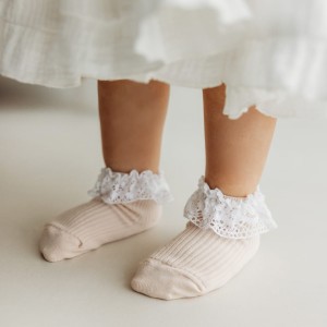 Morelowe Skarpetki dla Dziewczynki z Koronką Vintage Love Mama's Feet