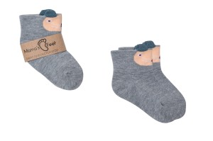 Szare Skarpetki Dziecięce Stworki - Albert Mama's Feet
